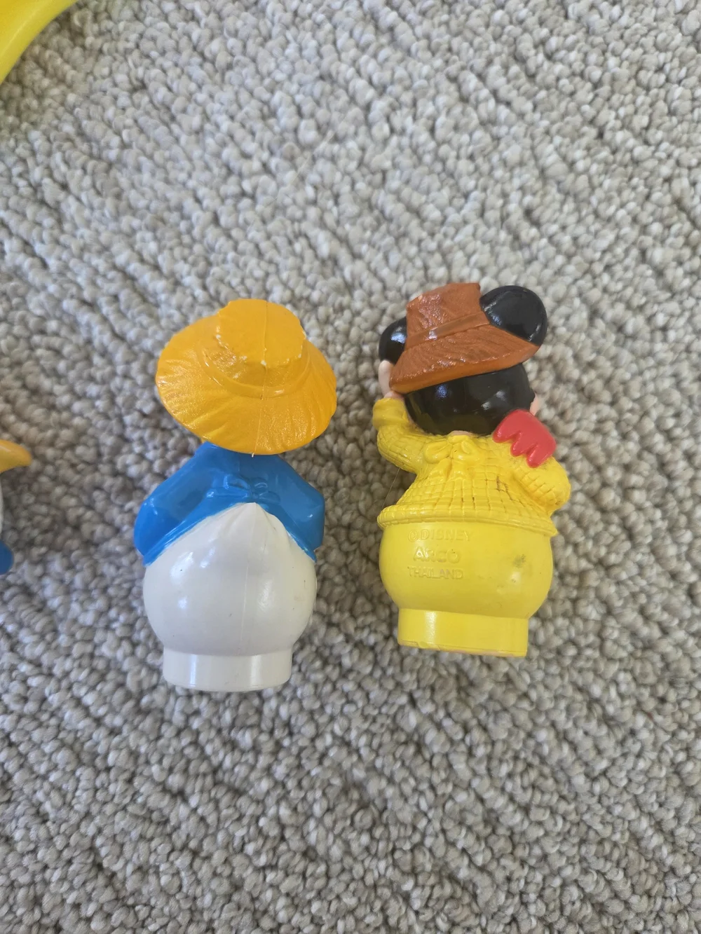 Vintage Disney Arco Mickey Mouse, Donald Duck, and Pluto Toy Set